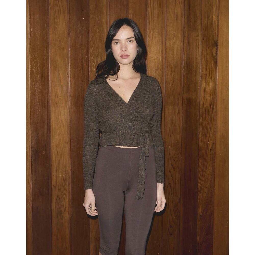 Pinky & Kamal Wrap Cardigan Java -Brown Women’s Small NWT